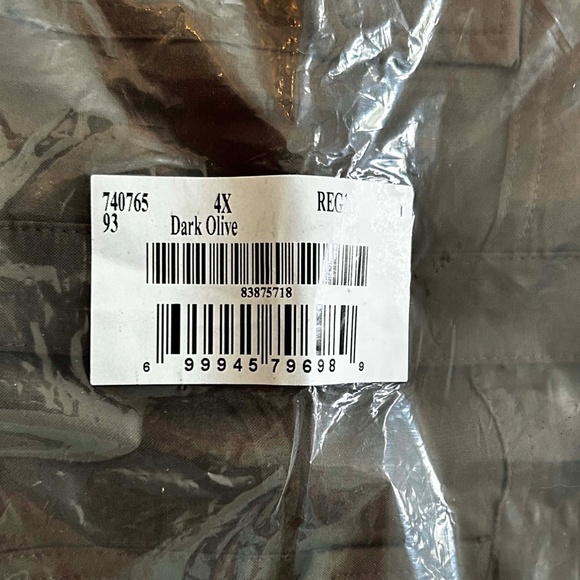 NEW PHOTOS! TUNIC, BUTTON UP, DARK OLIVE, SIZE 4X, LONG SLEEVES, 4 POCKETS, RAYO - Picture 13 of 16